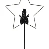 STAR Trading Stehleuchten<LED-Standleuchte "Glimta" in Schwarz/ Hellbraun - (H)42 cm