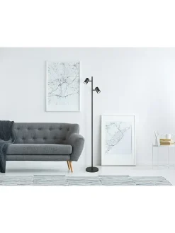 Globo lighting Stehleuchten<LED-Standleuchte in Grau - (H)158 cm