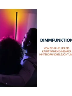 GRUNDIG Stehleuchten<LED-Standleuchte in Schwarz - (B)43 x (H)140 cm