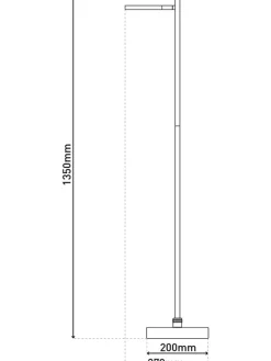 näve Stehleuchten<LED-Standleuchte "Lupa" in Schwarz - EEK F (A bis G)