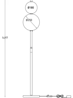 näve Stehleuchten<LED-Standleuchte "Nova" - EEK E (A bis G) - (H)149 x Ø 25 cm