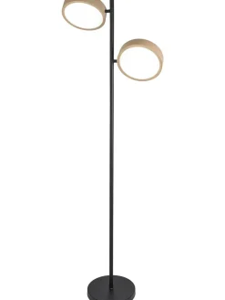 näve Stehleuchten<LED-Standleuchte "Tassa" in Hellbraun/ Schwarz - EEK F (A bis G)