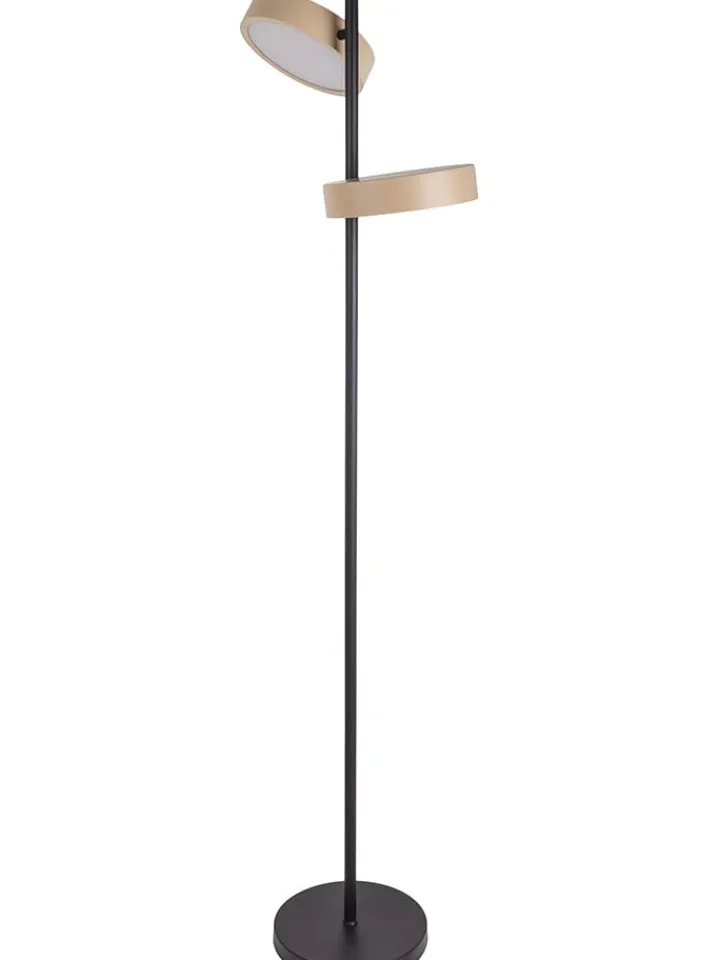 näve Stehleuchten<LED-Standleuchte "Tassa" in Hellbraun/ Schwarz - EEK F (A bis G)