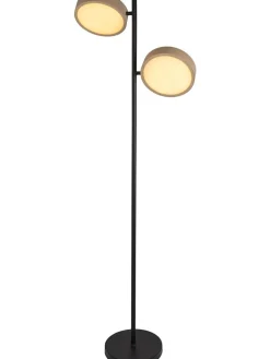 näve Stehleuchten<LED-Standleuchte "Tassa" in Hellbraun/ Schwarz - EEK F (A bis G)