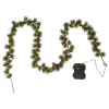 STAR Trading Lichterketten & Deko-Leuchten<LED-Tannengirlande "Larix" in Grün - (L)140 cm