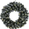 STAR Trading Lichterketten & Deko-Leuchten<LED-Tannenkranz "Edmonton" in Grün - Ø 50 cm
