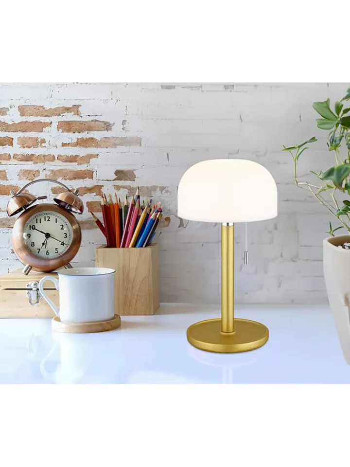 Globo lighting Tischleuchten<LED-Tischleuchte in Gold/ Weiß - (H)28 x Ø 11 cm