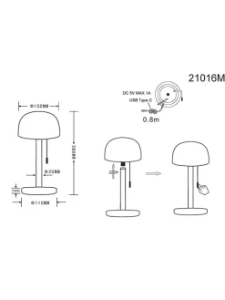 Globo lighting Tischleuchten<LED-Tischleuchte in Gold/ Weiß - (H)28 x Ø 11 cm