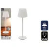 SiL Interiors Tischleuchten<LED-Tischleuchte in Weiß - (H)36 cm - Ø 11 cm