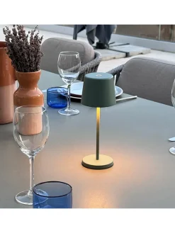 lumisky Tischleuchten<LED-Tischleuchte "Kelly Mini" in Khaki - (H)21,6 x Ø 8,2 cm