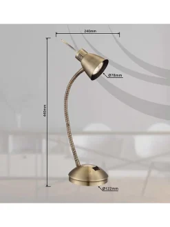 Globo lighting Tischleuchten<LED-Tischleuchte "Nuova" in Hellbraun/ Gold - (H)44 cm