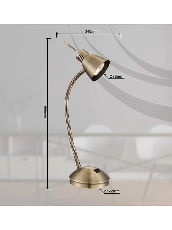 Globo lighting Tischleuchten<LED-Tischleuchte "Nuova" in Hellbraun/ Gold - (H)44 cm