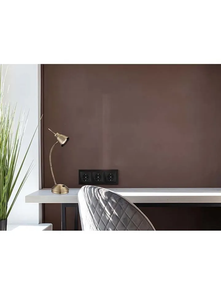Globo lighting Tischleuchten<LED-Tischleuchte "Nuova" in Hellbraun/ Gold - (H)44 cm