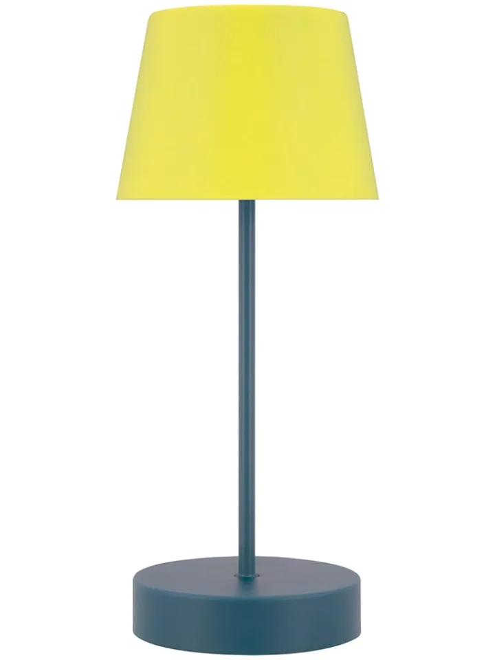 Remember Tischleuchten<LED-Tischleuchte "Oscar" in Gelb/ Petrol - (H)33,5 x Ø 14,5 cm
