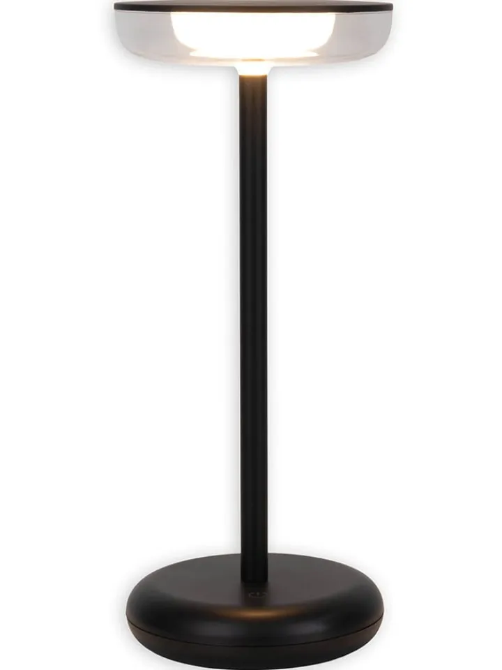 näve Dekofiguren & -Objekte<LED-Tischleuchte "Pasi" in Schwarz - (H)26 x Ø 11 cm