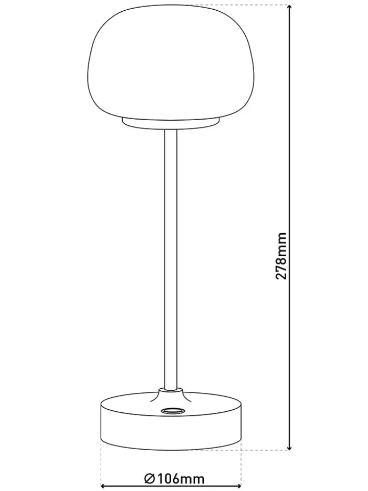 näve Tischleuchten<LED-Tischleuchte "Pina" in Schwarz - EEK G (A bis G)