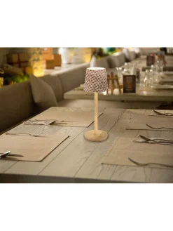 Globo lighting Tischleuchten<LED-Tischleuchte "Rids" in Beige - (H)33 x Ø 11 cm