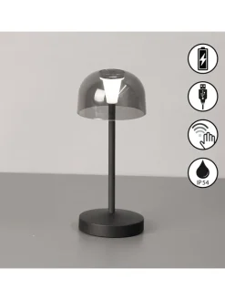 FH Lighting Tischleuchten<LED-Tischleuchte "Tekla" in Schwarz - (H)19 x Ø 8 cm