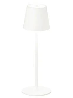 FISCHER & HONSEL Tischleuchten<LED-Tischleuchte "Tropea" in Weiß - (H)38 x Ø 12 cm