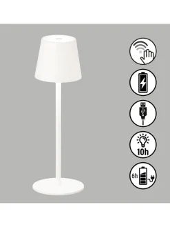 FISCHER & HONSEL Tischleuchten<LED-Tischleuchte "Tropea" in Weiß - (H)38 x Ø 12 cm