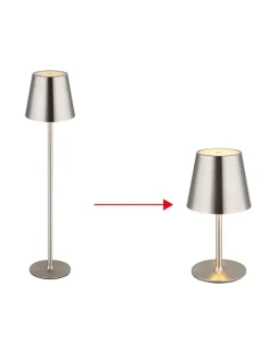 Globo lighting Tischleuchten<LED-Tischleuchte "Vannie" in Silber - (H)47 x Ø 11,2 cm