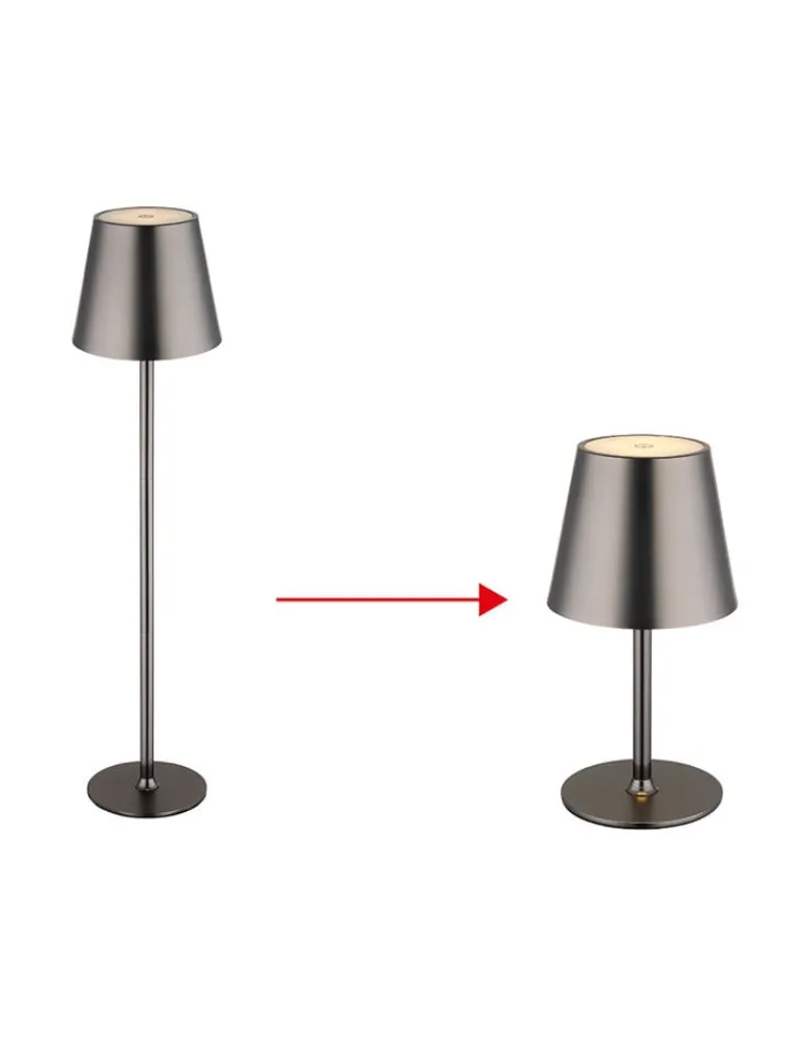 Globo lighting Tischleuchten<LED-Tischleuchte "Vannie" in Schwarz - (H)47 x Ø 11,2 cm