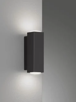 FISCHER & HONSEL Wandleuchten<LED-Wandleuchte "Carlo" in Schwarz - (B)4 x (H)13 x (T)6 cm