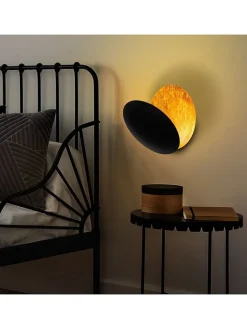 ABERTO DESIGN Wandleuchten<LED-Wandleuchte in Schwarz - (B)25 x (H)25 cm