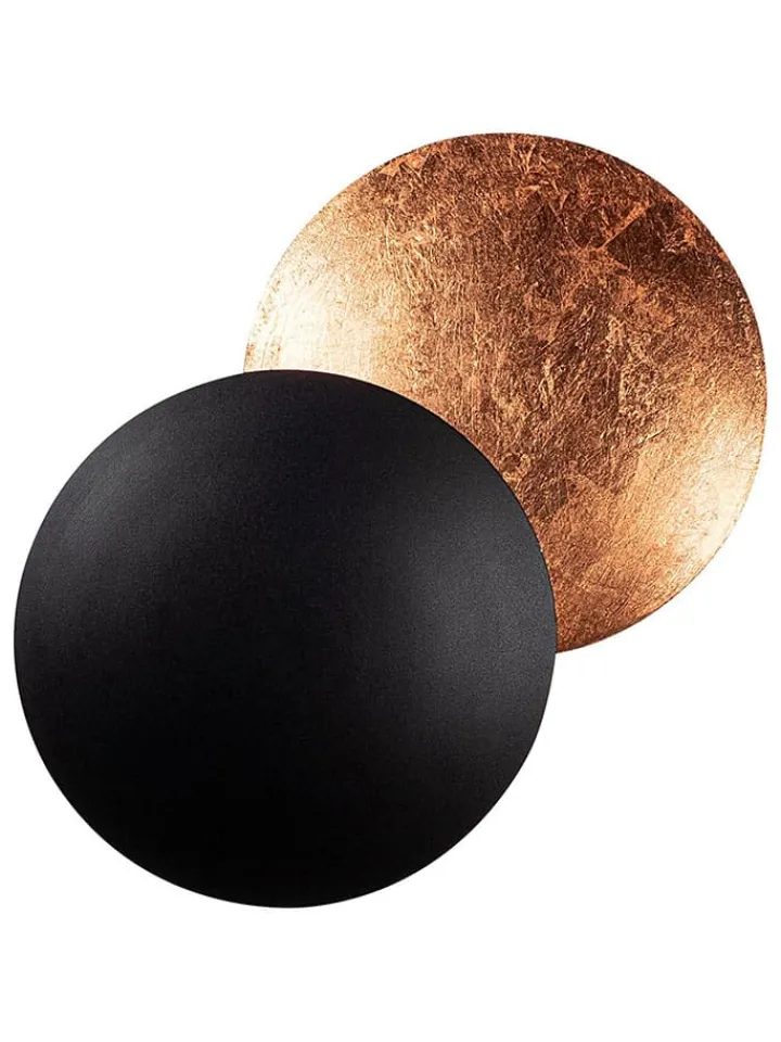 ABERTO DESIGN Wandleuchten<LED-Wandleuchte in Schwarz - (B)25 x (H)25 cm