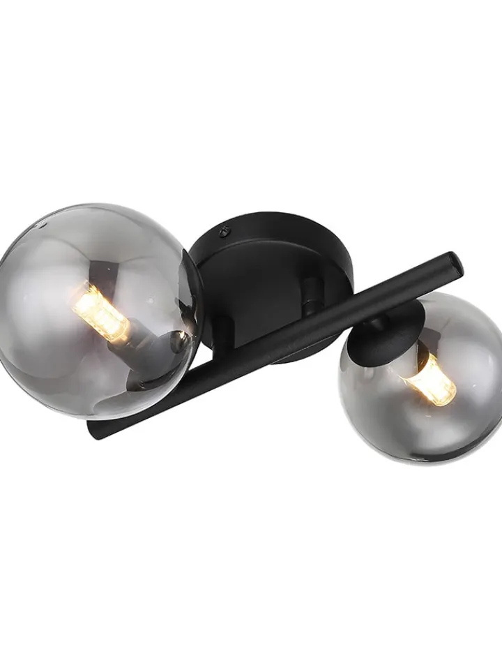 Globo lighting Wandleuchten<LED-Wandleuchte "Riha" in Schwarz - (L)24 x (B)25 x (H)12,5 cm