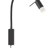 FISCHER & HONSEL Wandleuchten<LED-Wandleuchte "Seng" in Schwarz - (H)40 cm