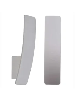 näve Wandleuchten<LED-Wandleuchte "Stan" in Silber - (B)6 x (H)29,5 x (T)7 cm