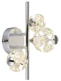 Globo lighting Wandleuchten<LED-Wandleuchte "Virina" in Silber - (B)41 x (H)27 x (T)33 cm