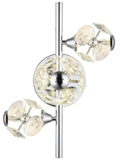 Globo lighting Wandleuchten<LED-Wandleuchte "Virina" in Silber - (B)41 x (H)27 x (T)33 cm