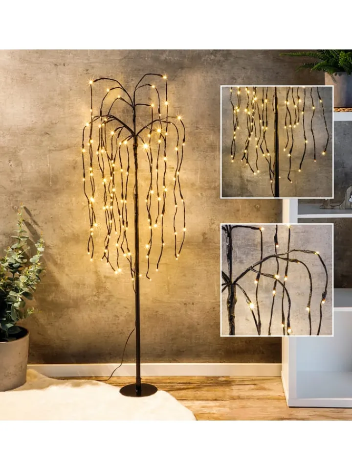 Profiline Lichterketten & Deko-Leuchten<LED-Weidenbaum in Schwarz - (H)120 cm