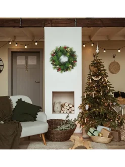 näve Dekofiguren & -Objekte<LED-Weihnachtskranz "Noel" in Grün - Ø 35 cm