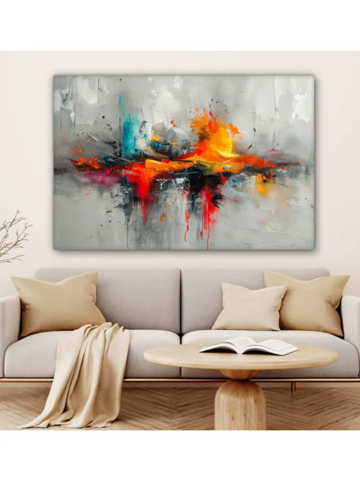 MuchoWow Wanddekoration<Leinwand bilder Abstrakte Kunst Explosion (BxH)