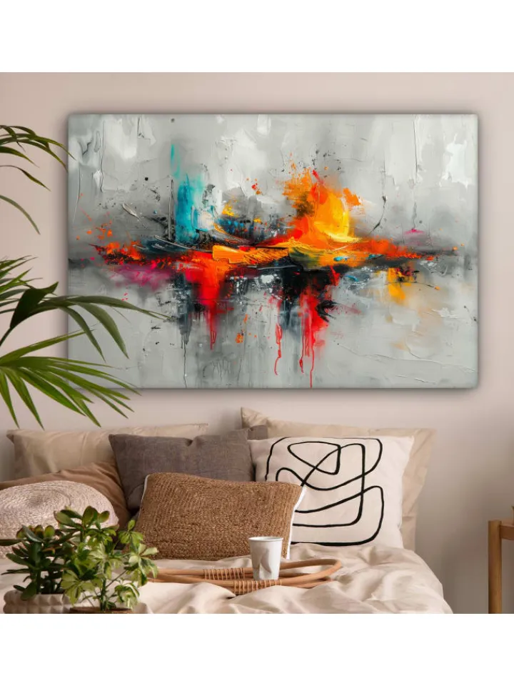 MuchoWow Wanddekoration<Leinwand bilder Abstrakte Kunst Explosion (BxH)