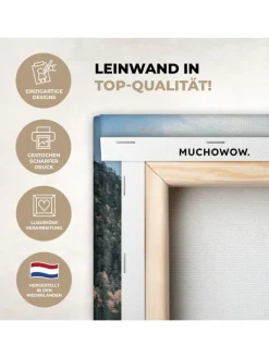 MuchoWow Wanddekoration<Leinwand bilder Bergsee (BxH)