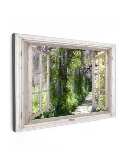 MuchoWow Wanddekoration<Leinwand bilder Blauregen (BxH)