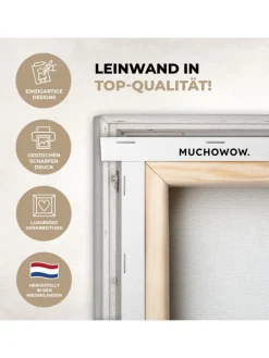 MuchoWow Wanddekoration<Leinwand bilder Blauregen (BxH)