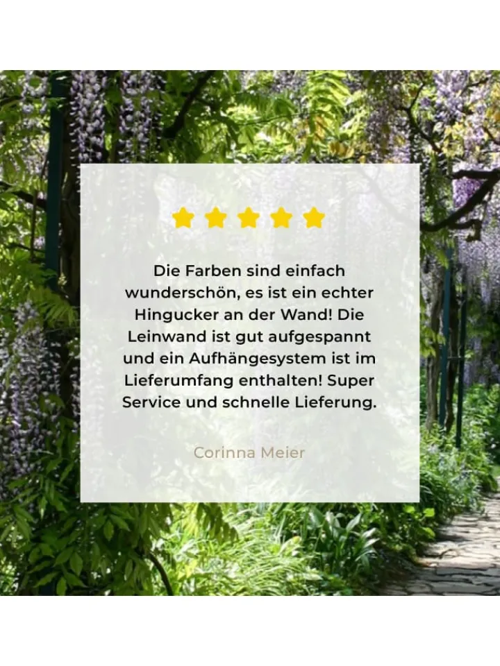 MuchoWow Wanddekoration<Leinwand bilder Blauregen (BxH)