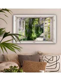 MuchoWow Wanddekoration<Leinwand bilder Blauregen (BxH)