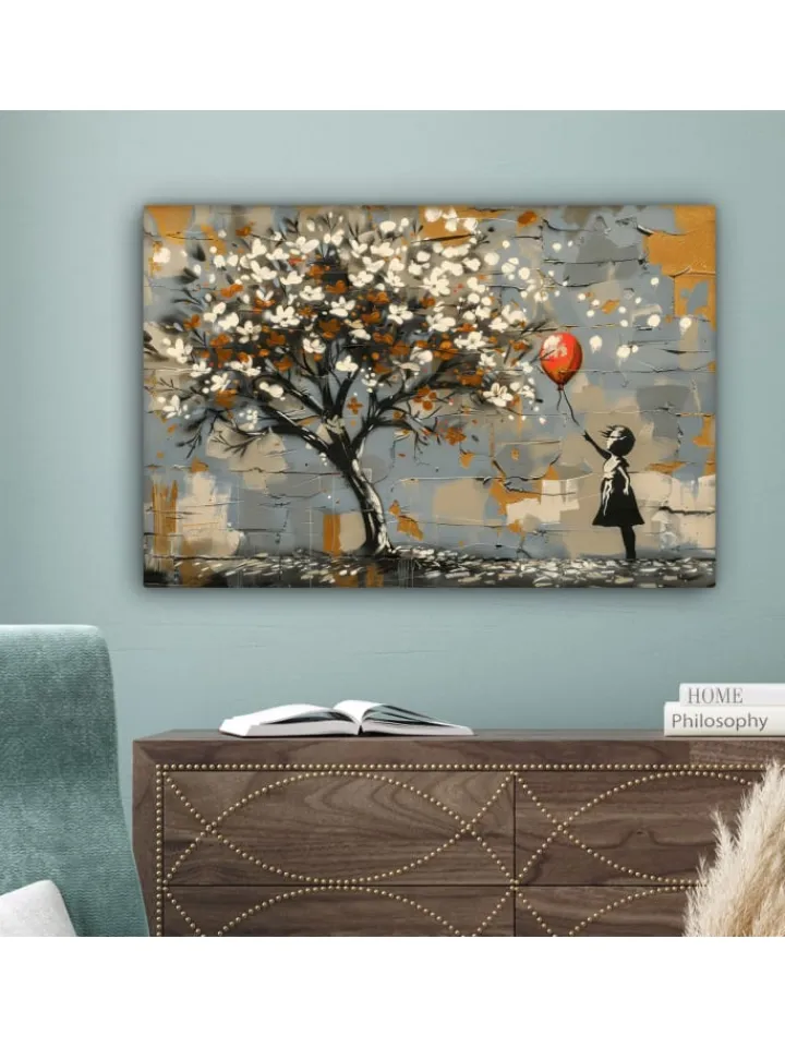 MuchoWow Wanddekoration<Leinwand bilder Blütenkunst (BxH)