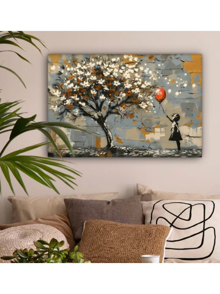 MuchoWow Wanddekoration<Leinwand bilder Blütenkunst (BxH)