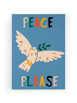 Folkifreckles Wanddekoration<Leinwand-Kunstdruck "Peace Please" - (B)40 x (H)60 cm