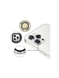 COFI 1453 Smartphones & Zubehör<Lens Shield Glas Kameraglas für iPhone 16 Pro Max Schwarz Diamond in Schwarz