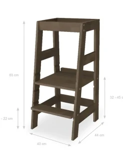 Pinolino Weitere Haushaltshelfer<Lernturm "Fino" in Braun - (B)40 x (H)85 x (T)47 cm