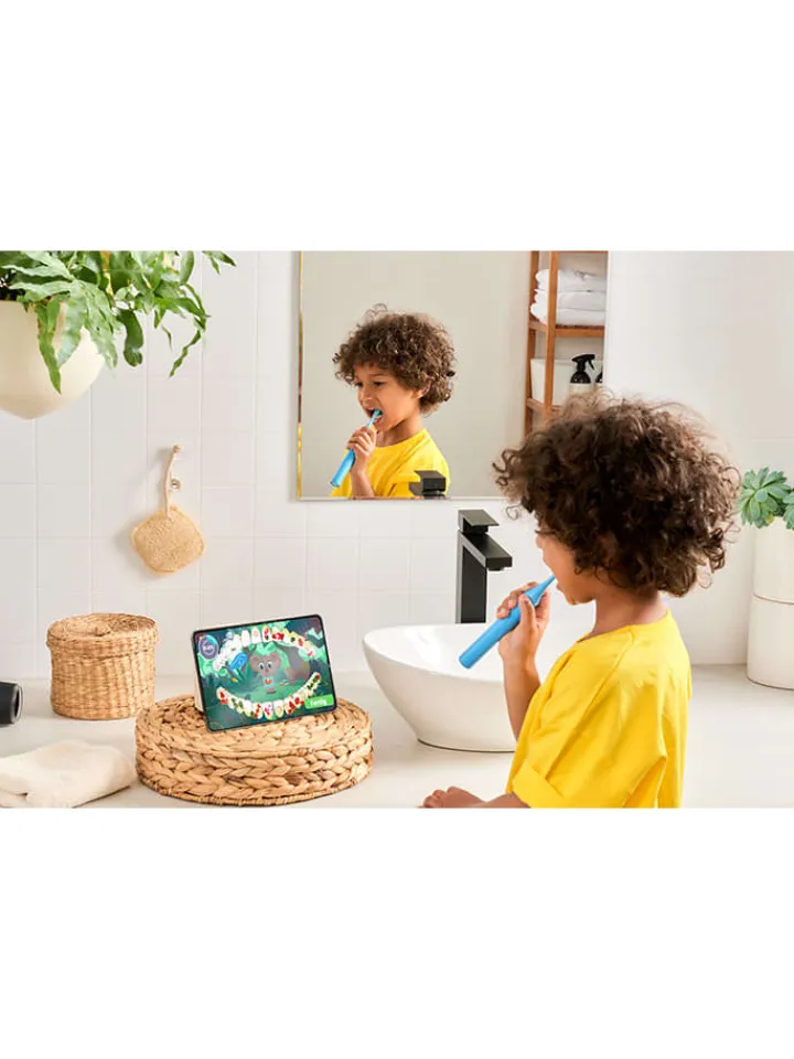 happybrush Zahn & Mundpflege<Lernzahnbürste "Eco Vibe Kids" in Blau