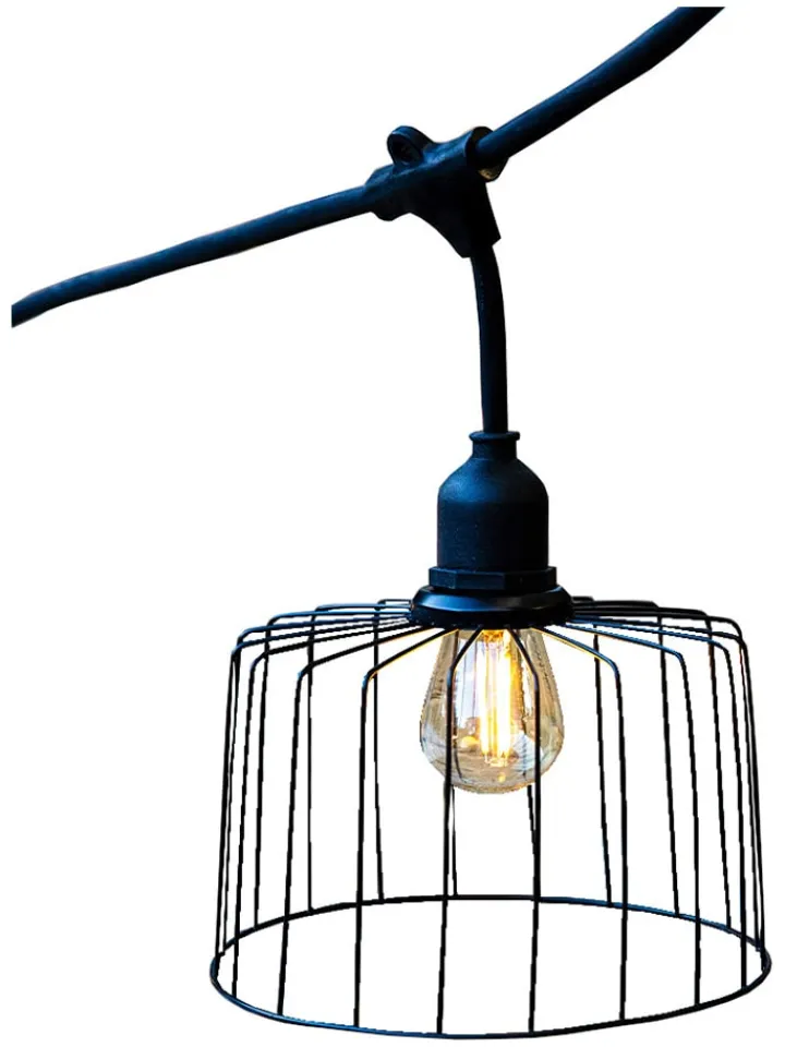 lumisky Außenbeleuchtung|Außenleuchten<Lichtergirlande "Nema" in Schwarz - (L)600 cm